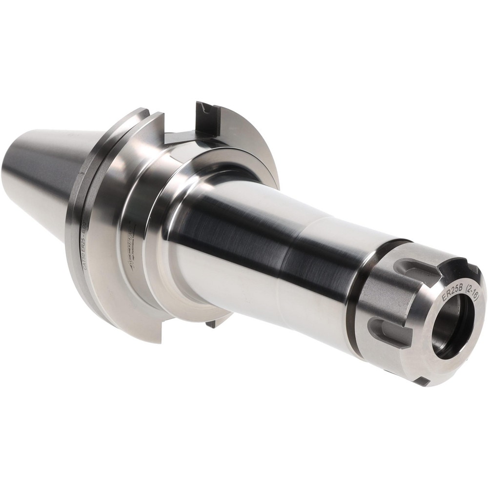 Collet Chuck: 0.039 to 0.629" Capacity, ER Collet, Taper Shank