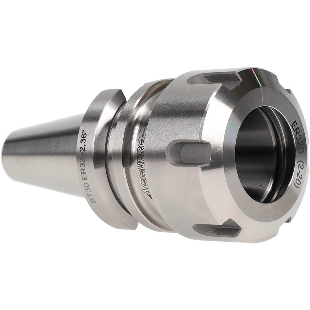 Collet Chuck: 0.078 to 0.787" Capacity, ER Collet, Taper Shank
