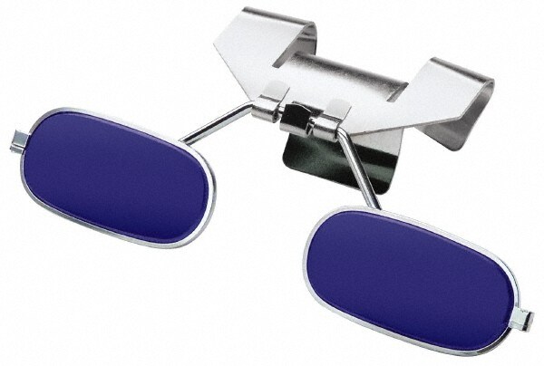 Hard Hat Clip Lenses: Metal, Blue