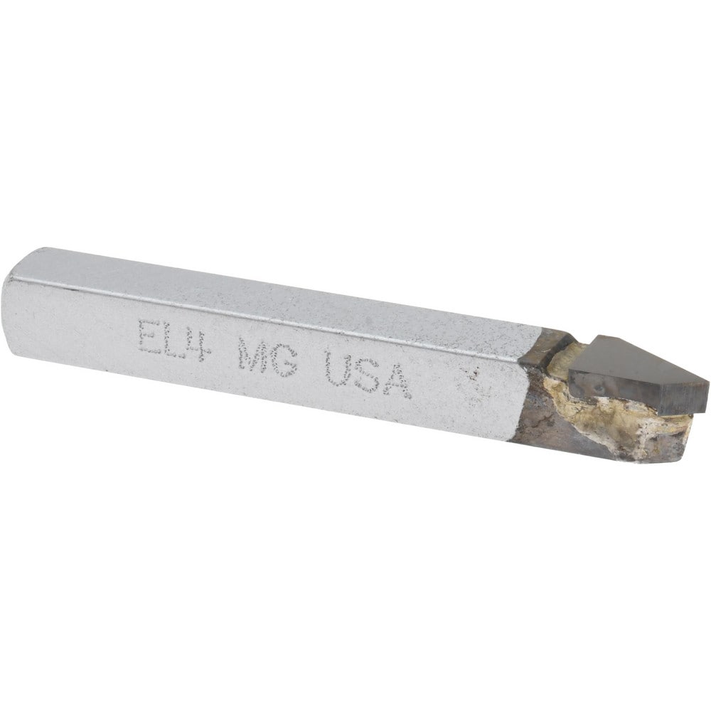 Single-Point Tool Bit: EL-4, 1/4" Shank Height, 1/4" Shank Width, Micrograin Solid Carbide Tip, Left Hand
