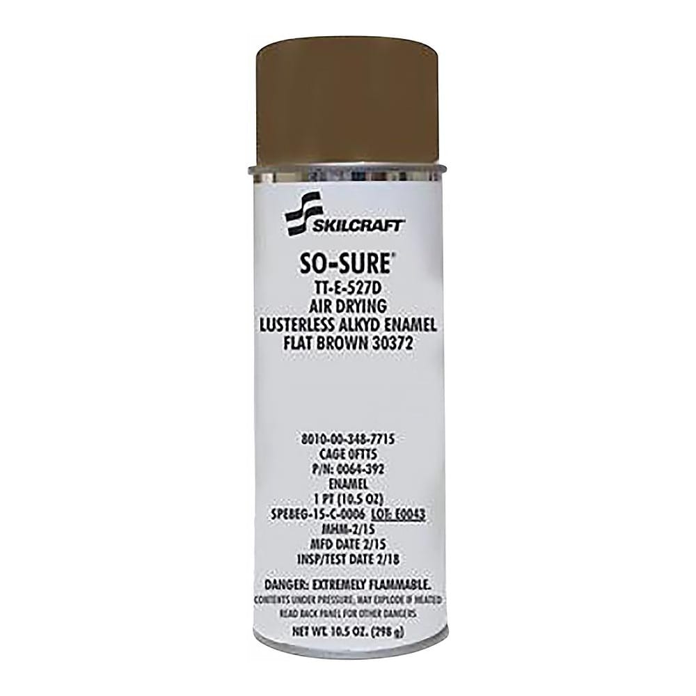 Ability One - Enamel Spray Paint: Tan, Gloss, 16 oz - 80433444