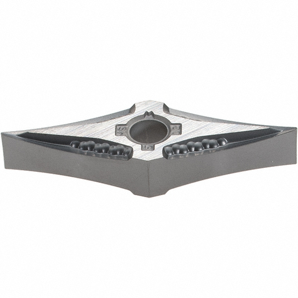 Turning Insert: VNMG3305MS KCU10, Carbide - TiAlN Finish, Neutral, 1.3076" Long, 0.3750" Inscribed Circle, 0.0079" Corner Radius, 35.00 deg V - Diamond (Rhombic) 35-Deg, Series KENLOC