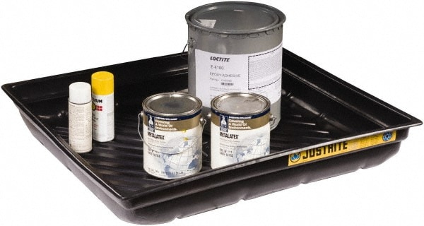 Containment Tray | New Pig Utility Tray | 23-Gallon Sump Capacity | 52 x 28 x 5 Plastic Tray | PAK919, Black