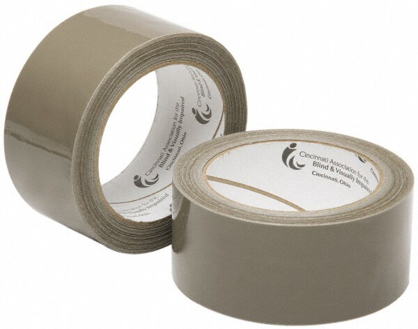 Packing Tape: 2" Wide, Tan, Hot Melt Adhesive