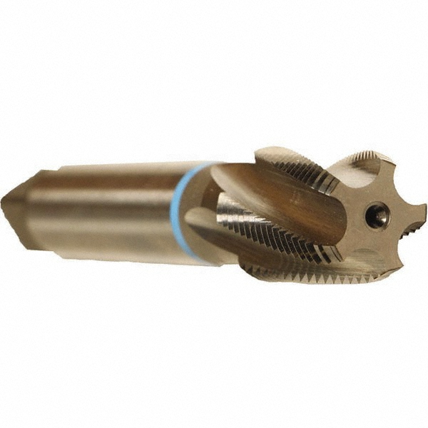 Emuge 1/214 NPT, 15° Helix, 5 Flutes, Bright Finish, Cobalt, Spiral