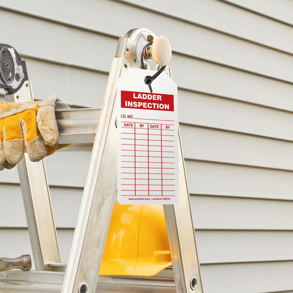 AccuformNMC - Inspection Tag: Rectangle, 158.75" High, Synthetic Paper ...