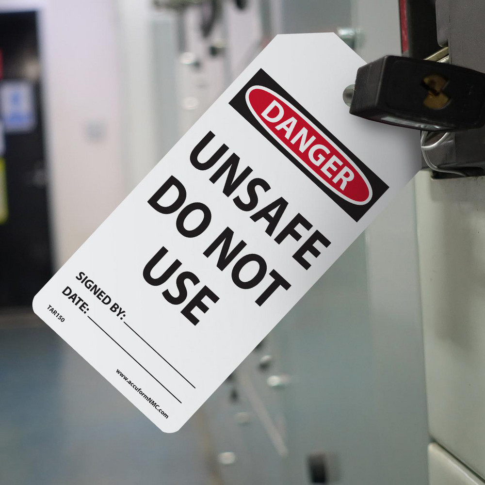 AccuformNMC - Accident Prevention Tag: Rectangle, Synthetic Paper | MSC ...
