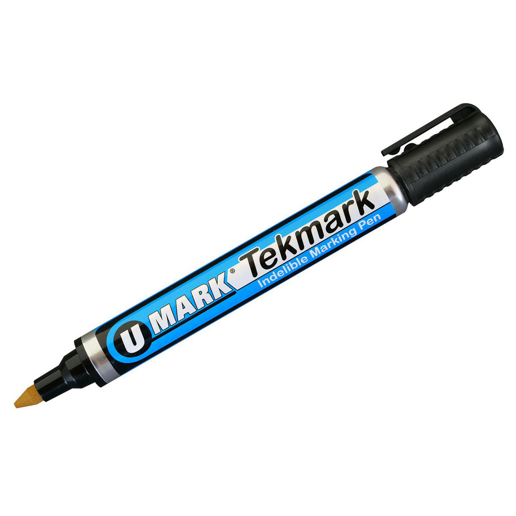 U-Mark - Ink Marker: Black, Oil Base, Point Tip | MSC Direct