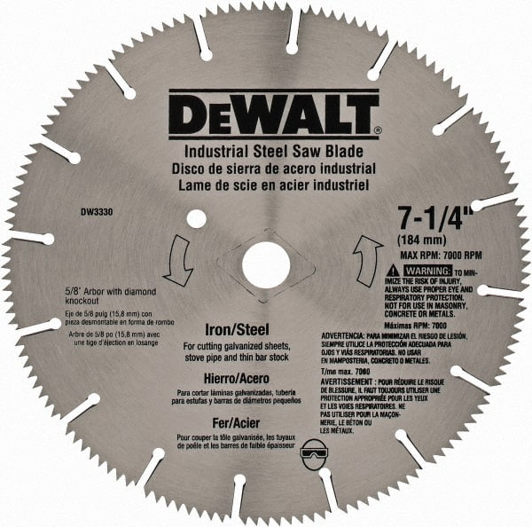 DeWALT Wet  Dry Cut Saw Blade: 7-1/4″ Dia, 5/8″ Arbor Hole, 16 Teeth  80489933 MSC Industrial Supply