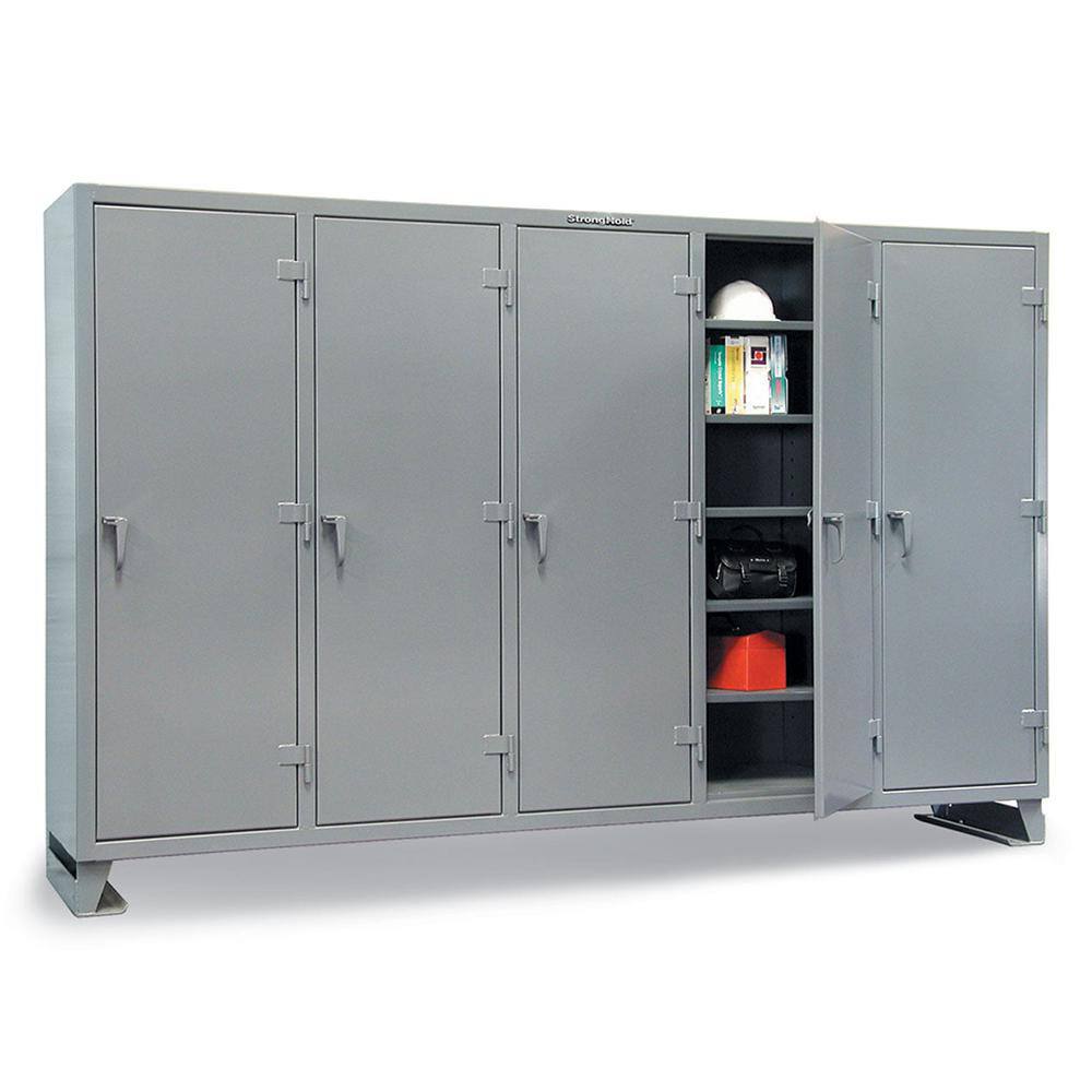 Locking Steel Storage Cabinet: 122" Wide, 24" Deep, 78" High