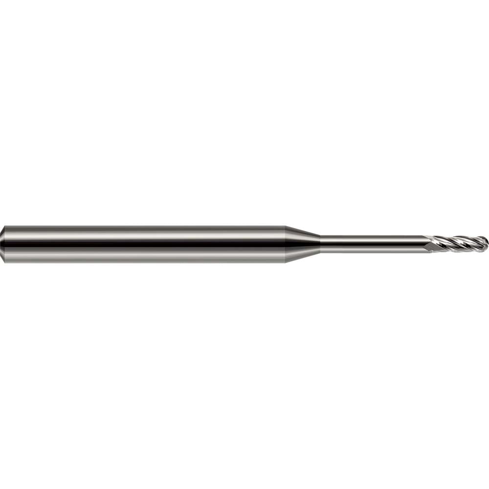 Harvey Tool 76831 Ball End Mill: 0.031" Dia, 0.093" LOC, 4 Flute, Solid Carbide Image