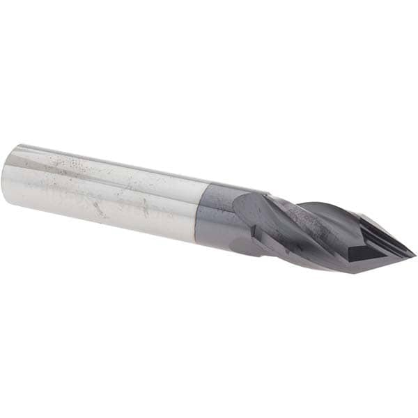 Harvey Tool 15424-C3 Drill Mill: 3/8" Dia, 7/8" LOC, 4 Flutes, 60 ° Point, Solid Carbide 