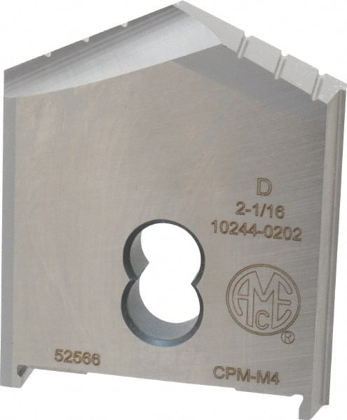 Allied Machine and Engineering 10244-0202 Spade Drill Insert: 2-1/16" Dia, Series D, Powdered Metal, 130 ° Point 