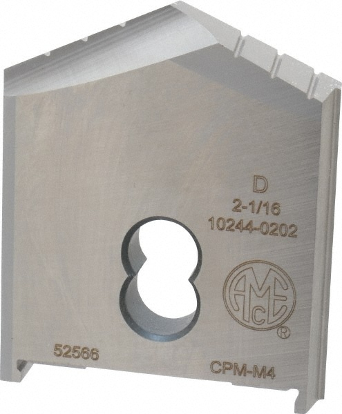 Allied Machine and Engineering 10244-0202 Spade Drill Insert: 2-1/16" Dia, Series D, Powdered Metal, 130 ° Point Image