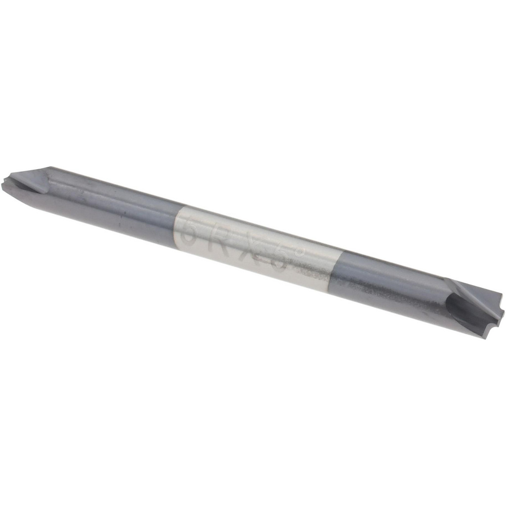 Harvey Tool Corner Rounding End Mill: 1/64" Radius, 1/8" Dia, 2 Flutes, Solid Carbide - 1/8" Shank Dia, AlTiN Coated, Double End | Part #17015-C3