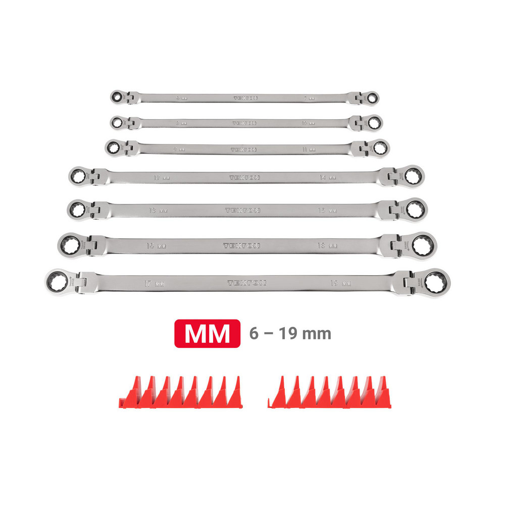 Tekton - Socket Wrench Set: 7 Pc, 6 mm - 19 mm Wrench | MSC Direct