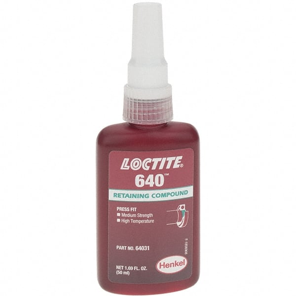 LOCTITE 135520 Retaining Compound: 50 mL Bottle, Green, Liquid 