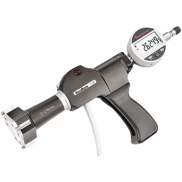 Starrett 50 to 65mm, 31/16" Deep, Pistol Grip Electronic Bore Gage