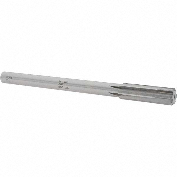 Made in USA Chucking Reamer 0.7505" Dia, StraightCylindrical Shank