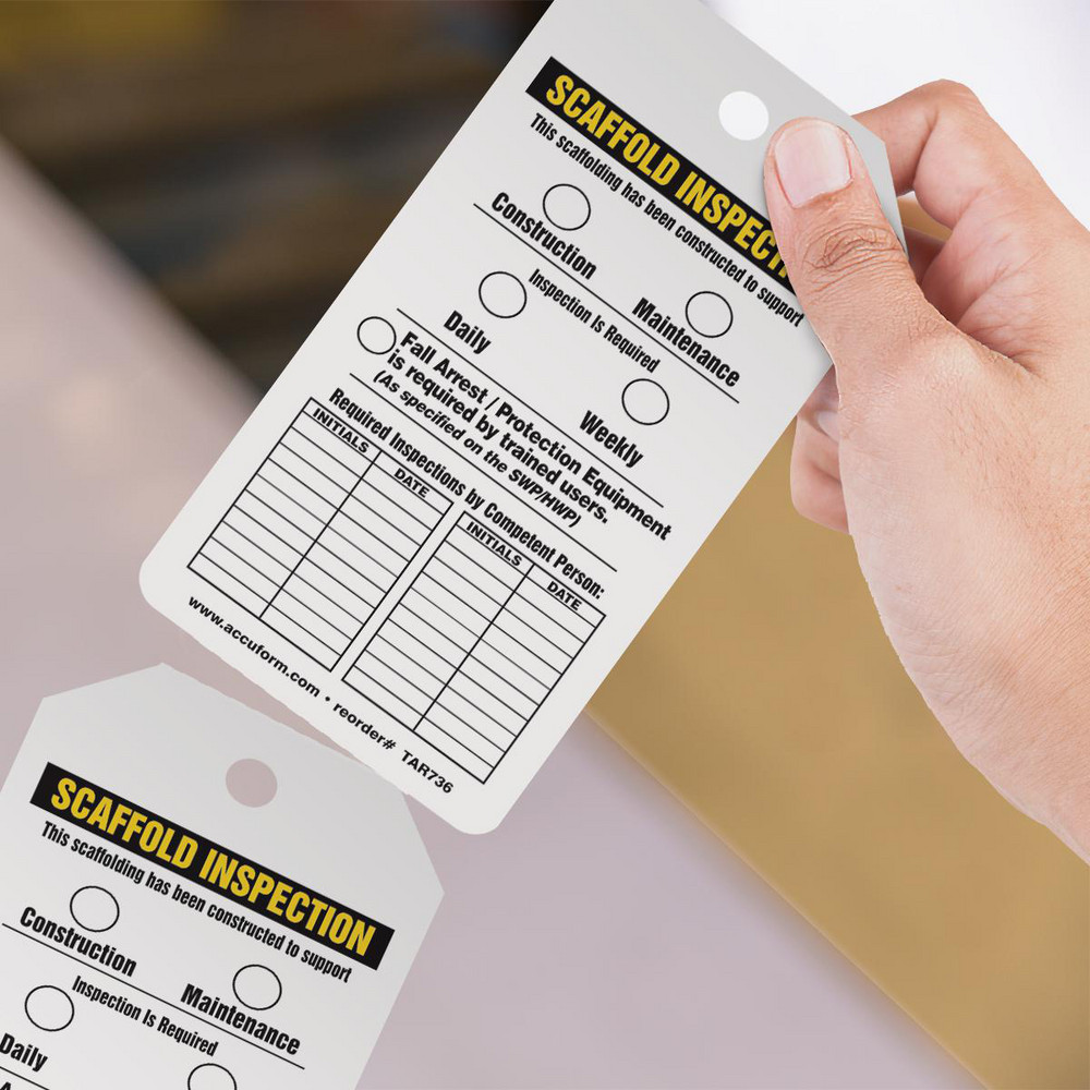 AccuformNMC - Inspection Tag: Rectangle, 6-1/4