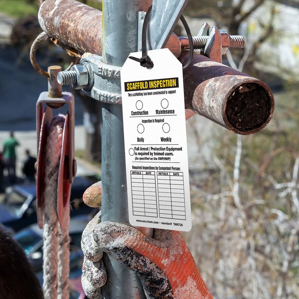 AccuformNMC - Inspection Tag: Rectangle, 6-1/4