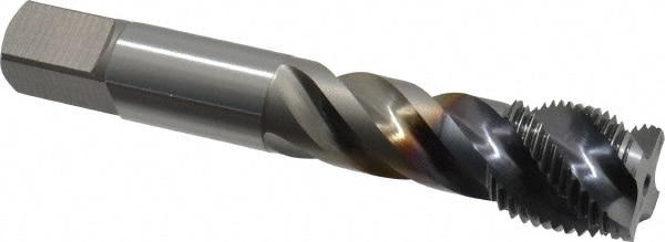 OSG 1726308 Spiral Flute Tap: 7/8-14, UNF, 4 Flute, Modified Bottoming, 3B Class of Fit, Vanadium High Speed Steel, TICN Finish Image