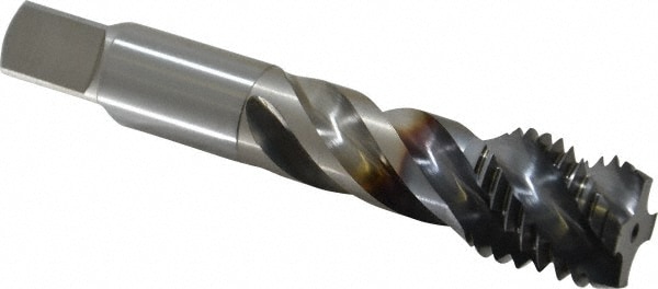 OSG 1726408 Spiral Flute Tap: #1-8, UNC, 4 Flute, Modified Bottoming, 3B Class of Fit, Vanadium High Speed Steel, TICN Finish Image