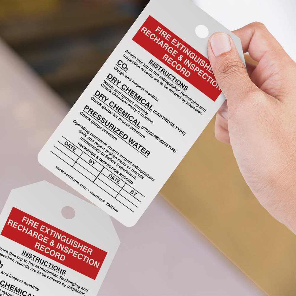 AccuformNMC - Inspection Tag: Rectangle, 6-1/4