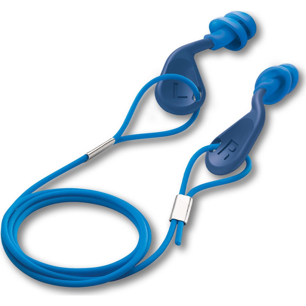 Earplugs; Disposable Or Reusable Plug: Reusable ; Attachment Style: Corded ; Plug Shape: Flanged ; Noise Reduction Rating (dB): 25 ; Plug Color: Blue ; Plug Material: Thermoplastic Elastomer