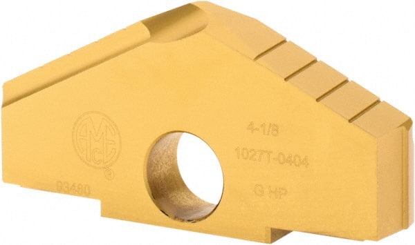 Allied Machine and Engineering 1027T-0404 Spade Drill Insert: 4-1/8" Dia, Series G, High Speed Steel, 130 ° Point 
