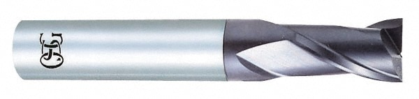 OSG 70201316 Square End Mill: 5/16 Dia, 13/16 LOC, 5/16 Shank Dia, 2-1/2 OAL, 2 Flutes, Solid Carbide Image