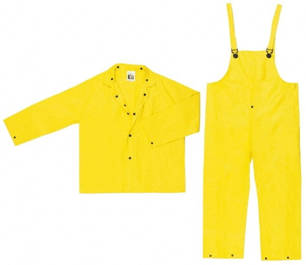 MCR SAFETY 3003X3 Suit with Pants: Size 3XL, Yellow, Nylon & PVC 