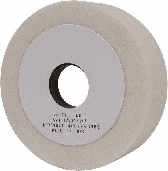 Grier Abrasives T6-5W33393 Tool & Cutting Grinding Wheel: 5" Dia, 1-1/2" Width, 46 Grit, J Hardness, Type 11 & Type 6 Image