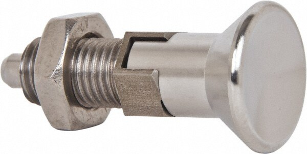 M12x1.5, 17mm Thread Length, 6mm Plunger Diam, Lockout Knob Handle Indexing Plunger