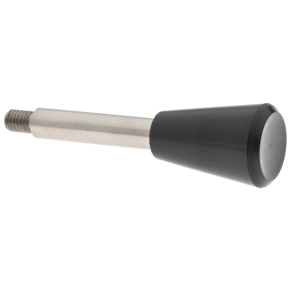 M6x1.0 Stem, 0.78" Knob Diam, 0.31" Shaft Diam, Type C Gear Lever with Taper End