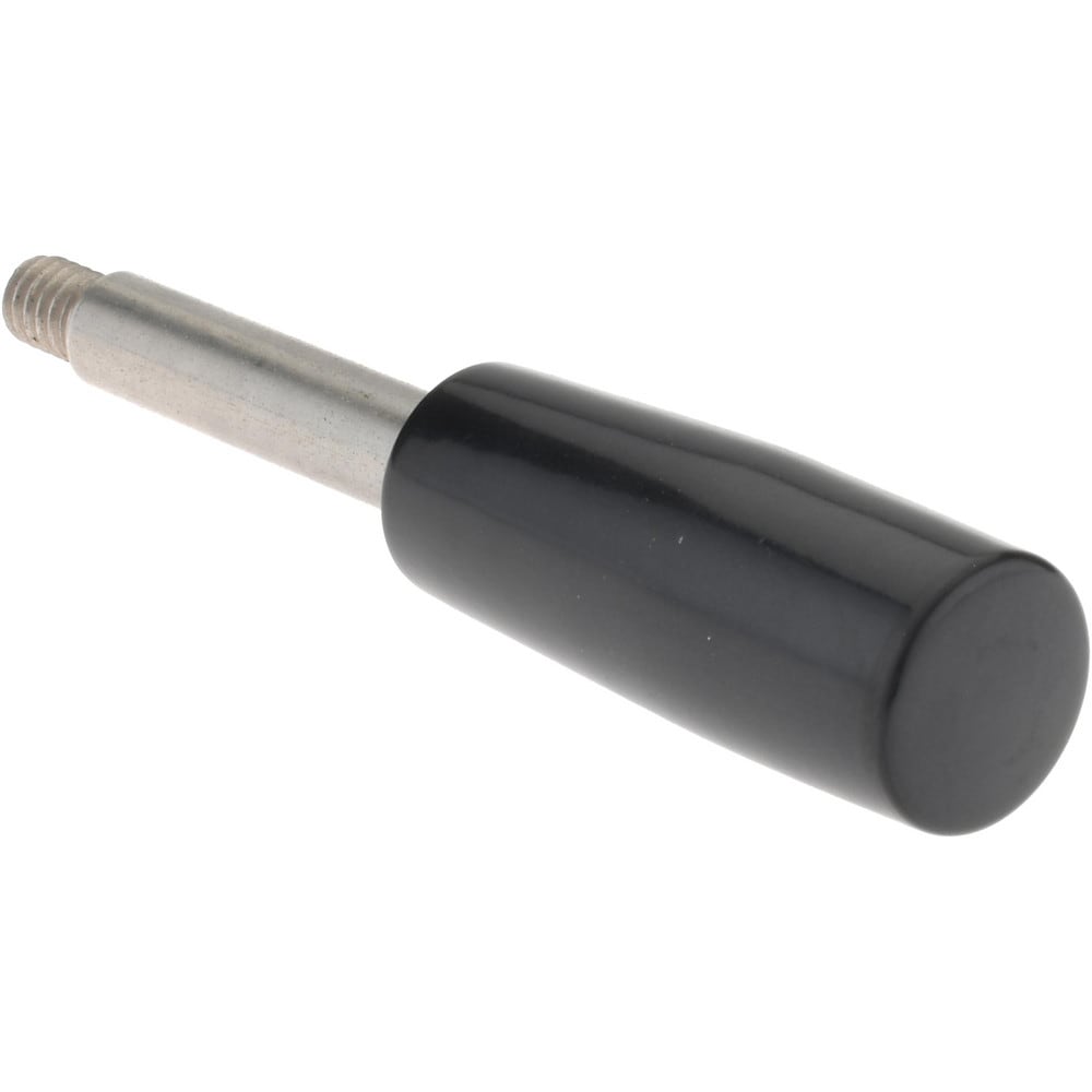 1/4-20 Stem, 0.71" Knob Diam, 1/4" Shaft Diam, Type E Gear Lever Arm with Cylindrical Knob