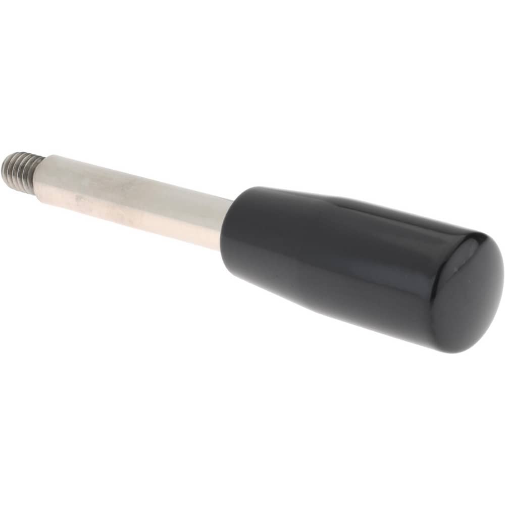 5/16-18 Stem, 0.83" Knob Diam, 5/16" Shaft Diam, Type E Gear Lever Arm with Cylindrical Knob