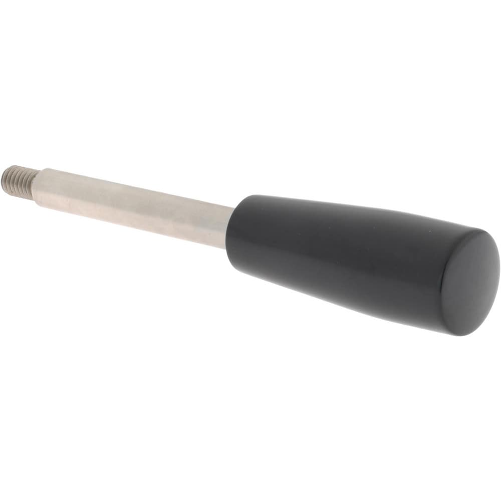 5/16-18 Stem, 0.83" Knob Diam, 5/16" Shaft Diam, Type E Gear Lever Arm with Cylindrical Knob