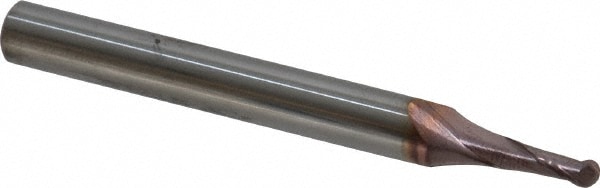 SGS 32290 Ball End Mill: 0.125" Dia, 0.375" LOC, 2 Flute, Solid Carbide Image