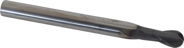 SGS 32204 Ball End Mill: 0.375" Dia, 0.875" LOC, 2 Flute, Solid Carbide Image