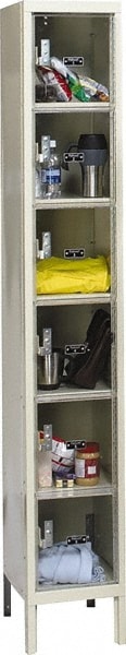 HALLOWELL USVP1258-6A-PT 1-Wide Locker: Image