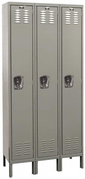 HALLOWELL U3228-1HG 3-Wide Locker: Padlock 