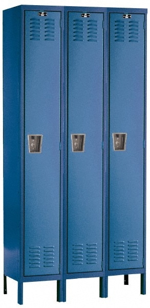 HALLOWELL U3228-1A-MB 3-Wide Locker: Padlock 