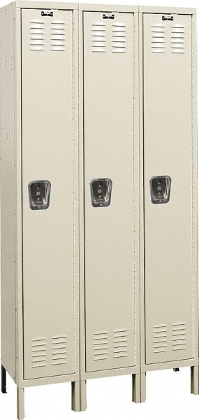 HALLOWELL U3258-1A-PT 3-Wide Locker: 