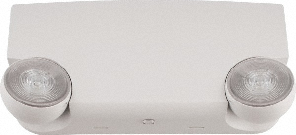 2 Head LED Emergency Lighting Unit - 120/277 VAC, 0.78 Watts, Sealed Nickel Cadmium Battery, Thermoplastic Housing, White
