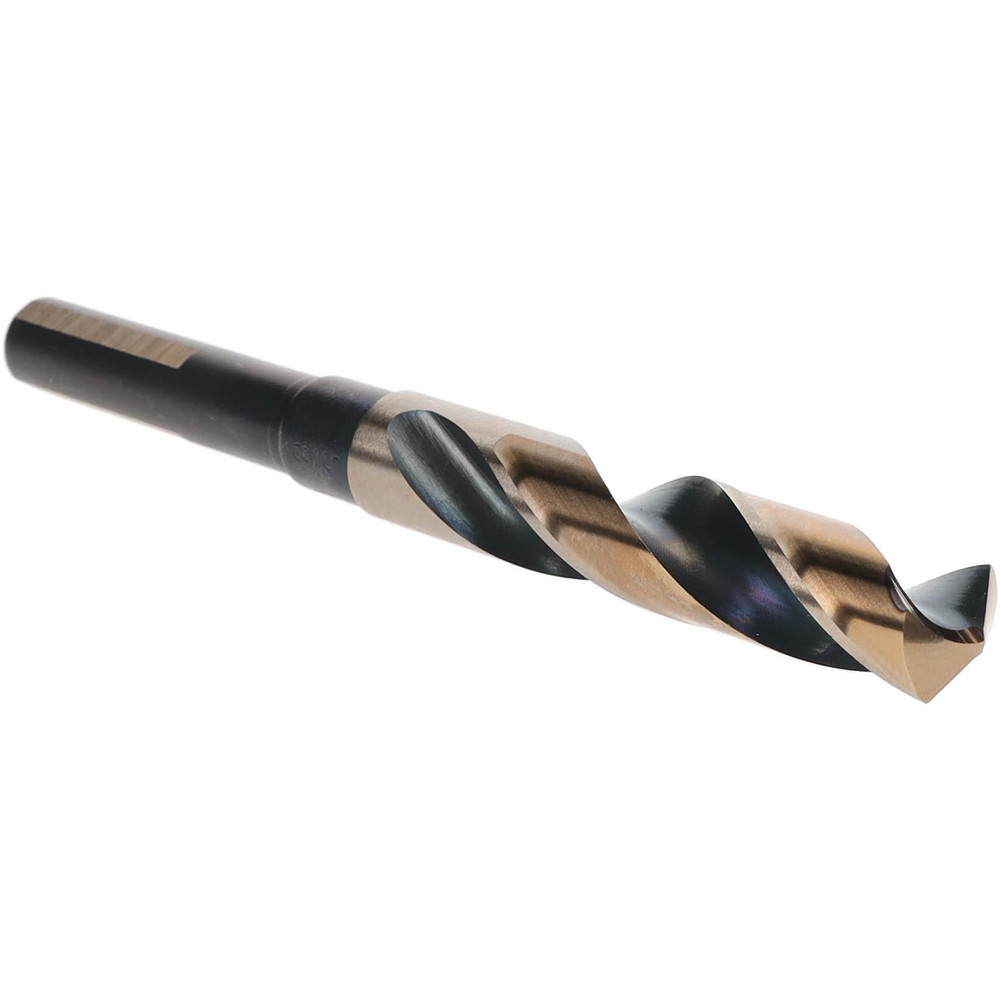 Reduced Shank Drill Bit: 5/8'' Dia, 1/2'' Shank Dia, 135 °, High Speed Steel