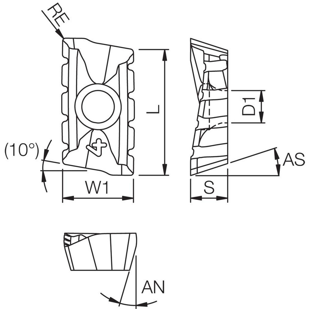 Kyocera Milling Insert BDMT170408ERN4 PR1210, Solid Carbide MSC