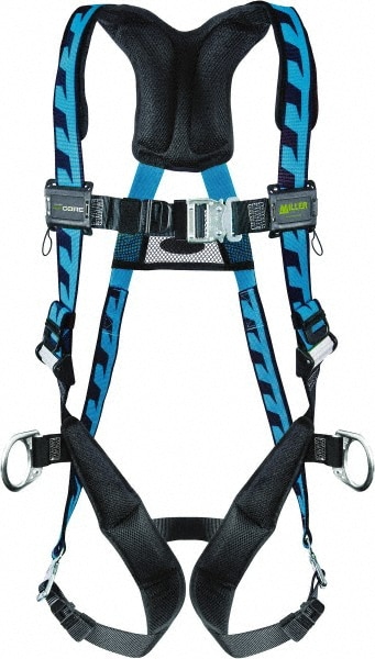 Fall Protection Harnesses: 400 Lb, AirCore Back and Side D-rings Style, Size Universal, Polyester