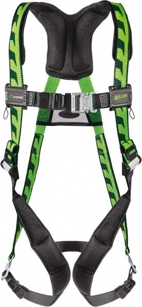 Miller AC-QC/UGN Fall Protection Harnesses: 400 Lb, AirCore Single D-ring Style, Size Universal, Polyester 