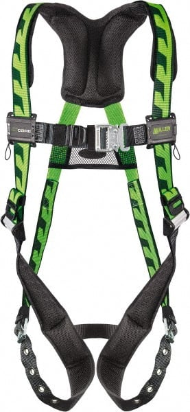 Miller AC-TB/UGN Fall Protection Harnesses: 400 Lb, AirCore Single D-ring Style, Size Universal, Polyester 